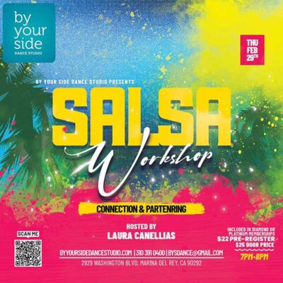 Improve your Connection and Partnering with a Special Salsa Workshop on Thursday, February 29th at 7 pm