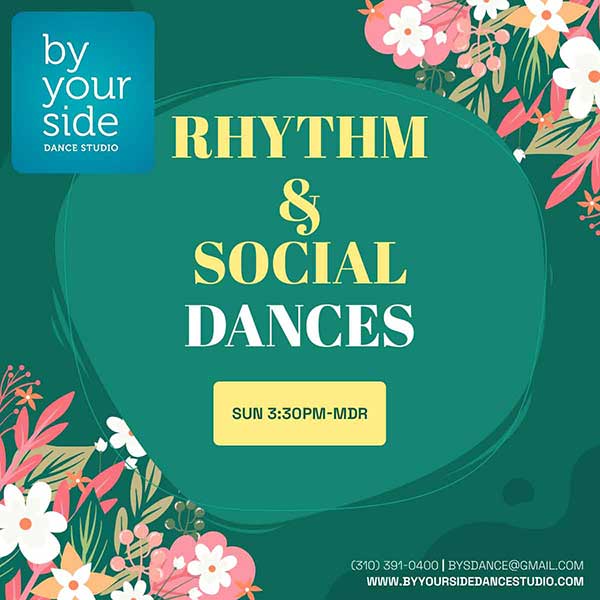 🕺💃 Join us for our Rhythm and Social Dance class every Sunday at 3:30 pm in Marina Del Rey