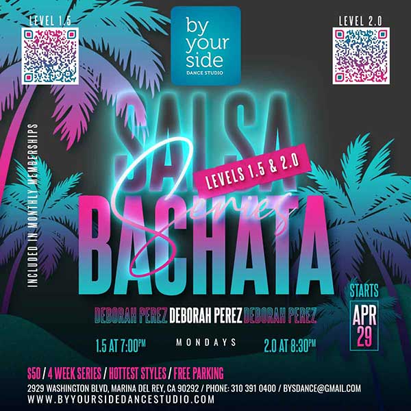 4-week Intermediate Salsa & Bachata Series – Only $50 – Starting Monday, April 29th
