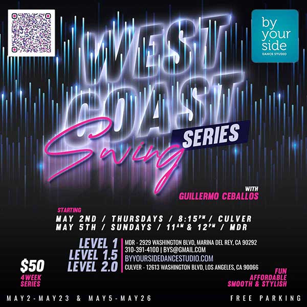 4-Week West Coast Swing Series – Only $50 – Starting May 2nd and May 5th