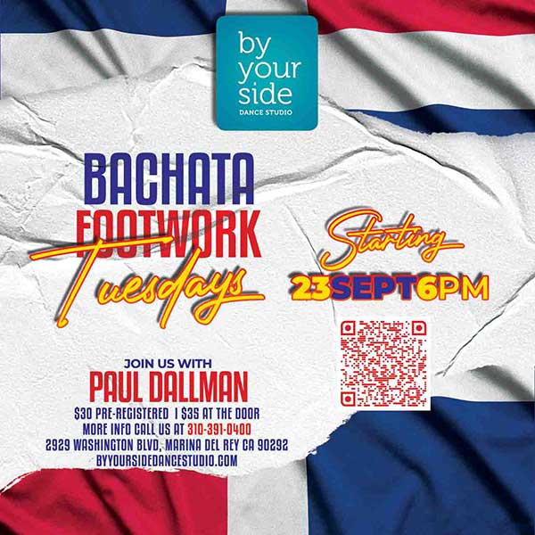 💃🕺 New Bachata Footwork Class with Paul Starting Tuesday September 23rd 🌴🍹