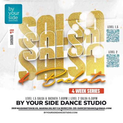 🕺💃 4-week Salsa & Bachata Dance Class Series Level 1.5 and Salsa Level 2 – Only $60 – Starting Monday, January 5th