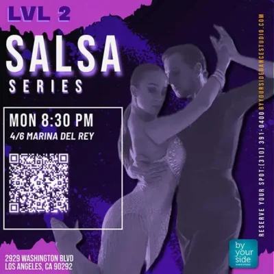 🕺💃 4-week Salsa Series Level 2 – Only $60 – Starting Monday, April 6th