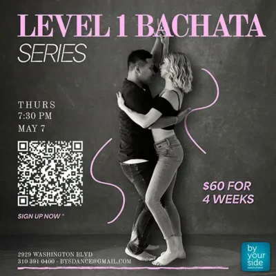 🕺💃 4-week Bachata Dance Class Series Level 1 – Only $60 – Starting Thursday, May 7th