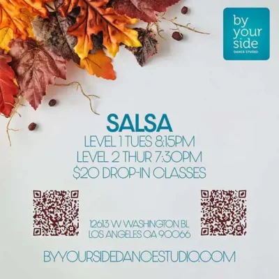π Unbeatable Value: 4 Weeks of Dance Fun!πΊπ Salsa Series Level 1 and 2 – Drop-ins only $20 per class – Starting Thursday, November 3rd